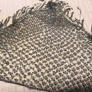 Sparkle gray shawl